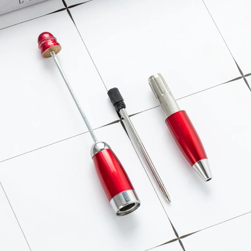 키 체인 1.0mm 펜으로 5pcs 구슬 볼펜 학교 사무실에 대 한 금속 편지지 펜 구슬 롤러 볼 펜