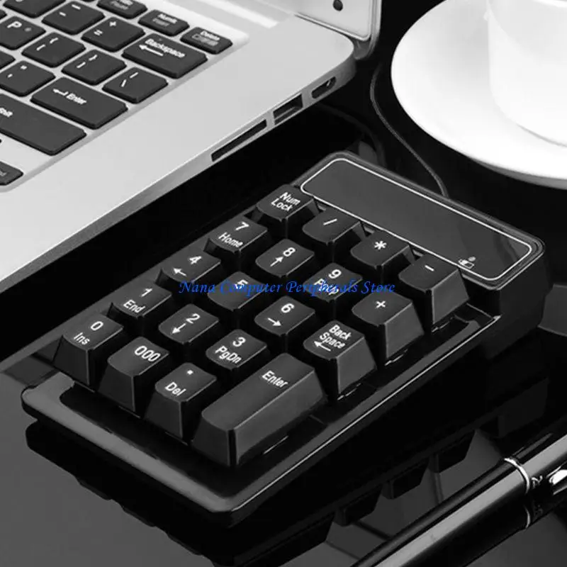 F68C USB Number Pad 19 Keys Mini Portable External Number Keyboard for Laptop