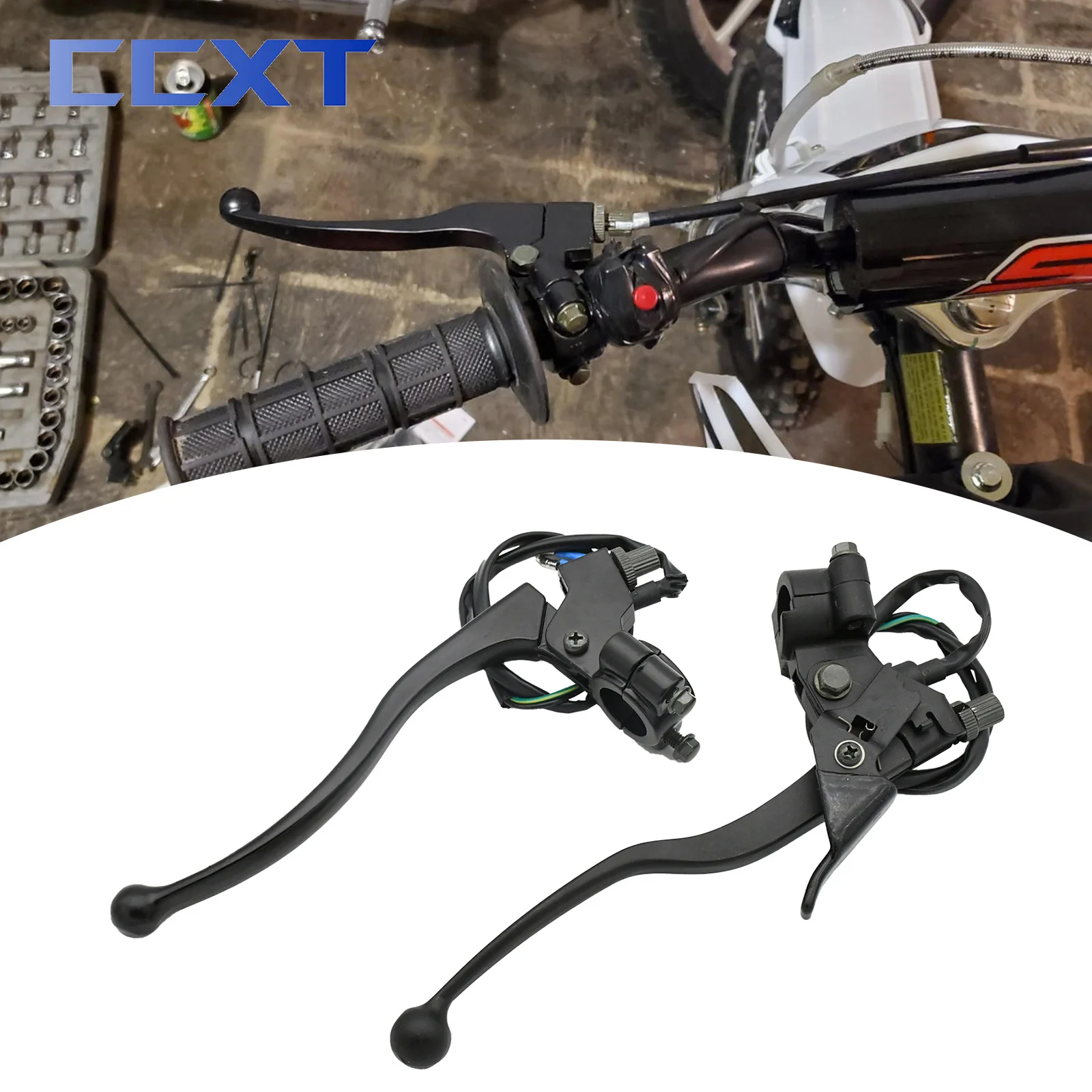 22mm Handlebar Parking Brake Lever Clutch Lever For ATV Jinling JLA-923 JLA-21B JLA-931E 50cc 90cc-300cc 250cc Universal Parts