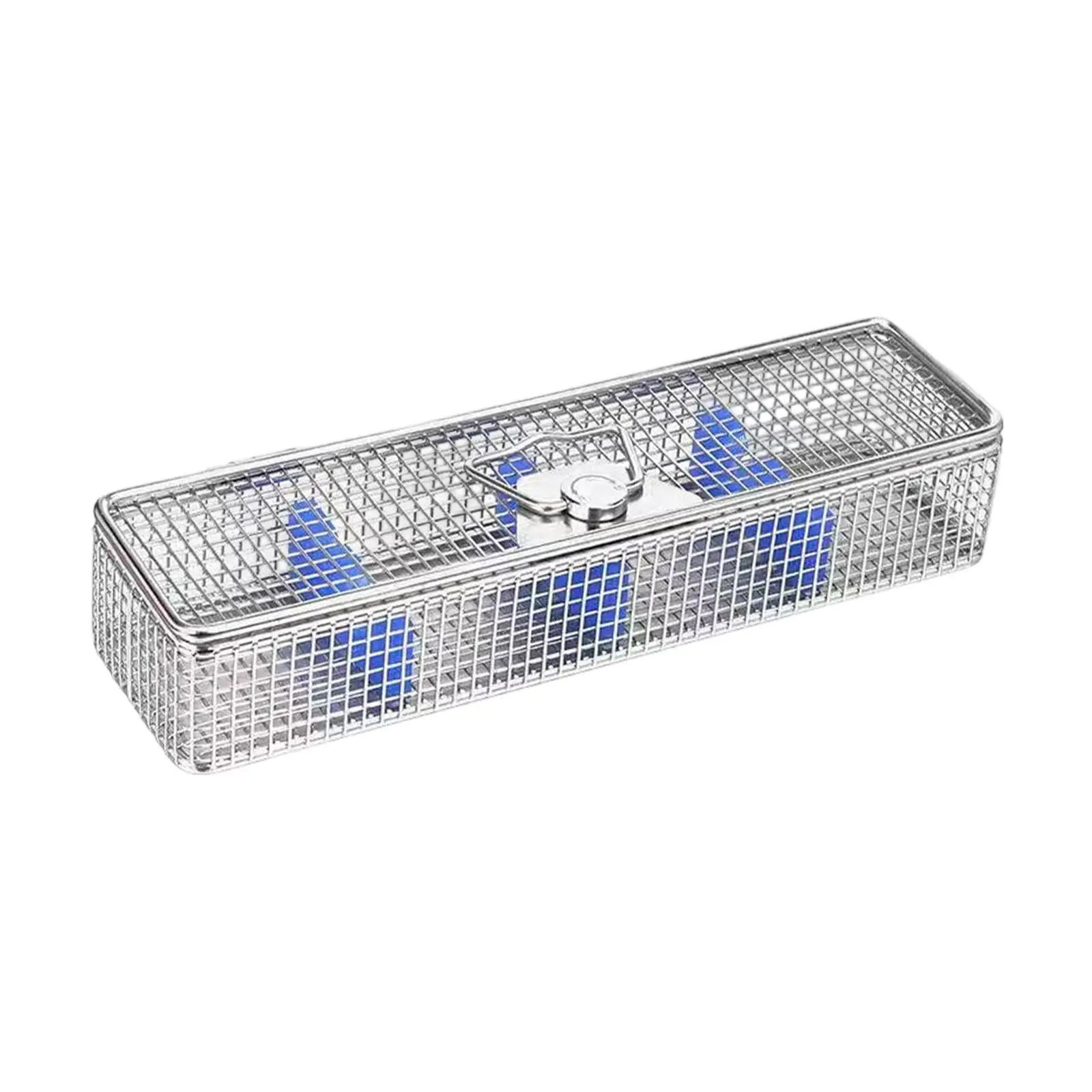 Laparoscope Cleaning Tray Box Stainless Steel Mesh Basket Smooth Finish Durable Instrument Organizer for Medical and Lab Use