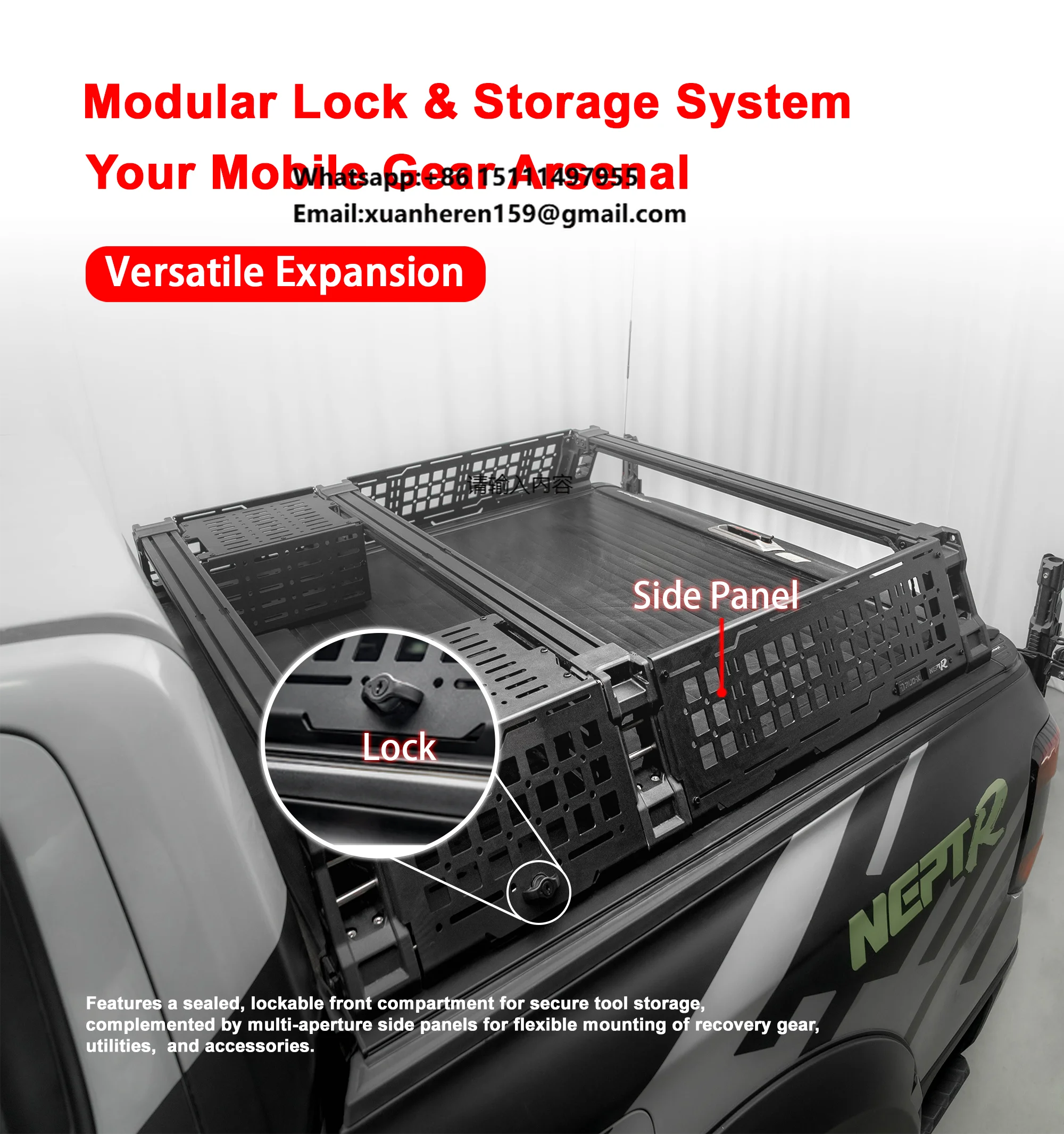 

Универсальный пикап, среднеразмерный пикап с интегрированным багажником на крыше CNC Ranger