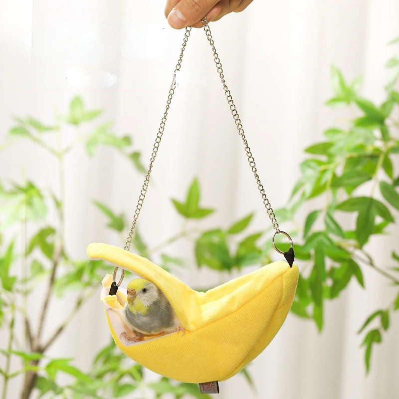 Banana Hamster Bed House Hammock Small Animal Warm Bed House Cage Nest Hamster Accessories for Sugar Glider Hamster Small Bird