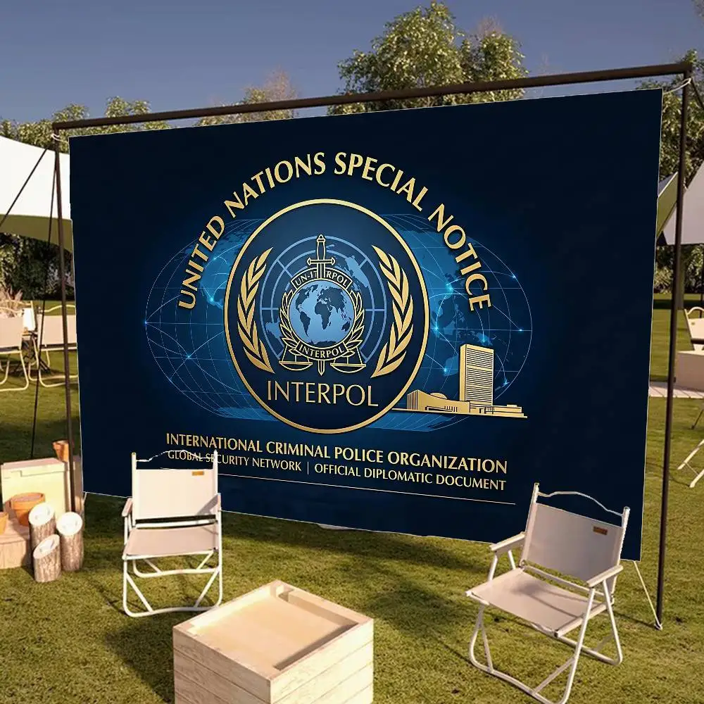 Interpol Film Small Size Cheerleading Banner Hand Pulled Flag Outdoor Atmosphere Flags