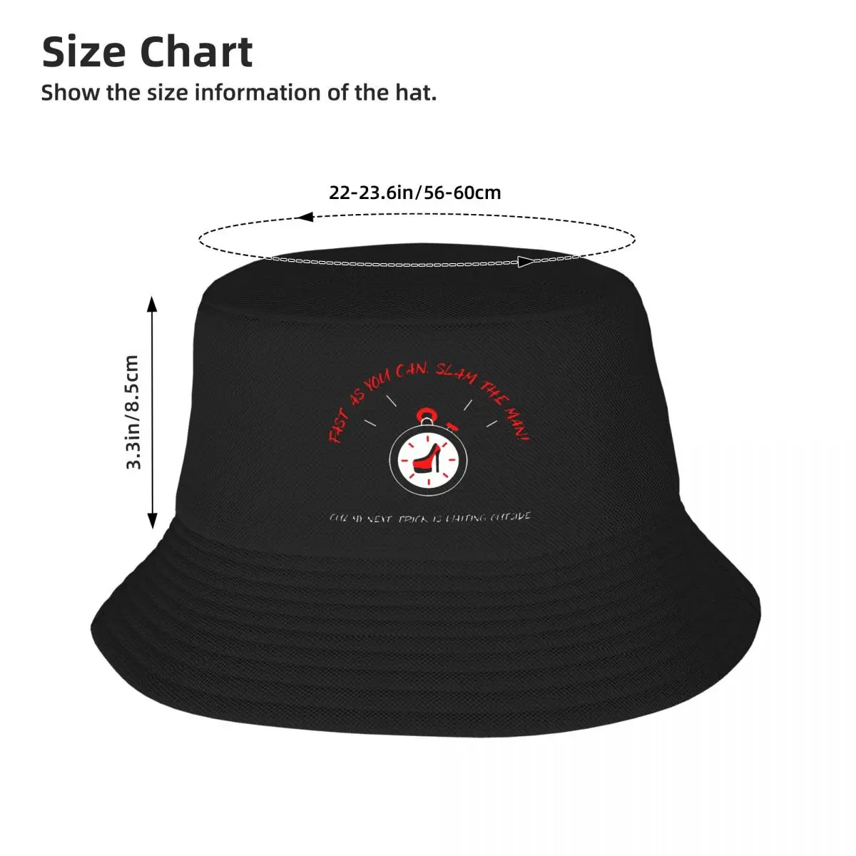 Fast As You Can, Slam The Man ! Bucket Hats Panama For Kids Bob Hats Fashion Fisherman Hats Summer Beach Fishing Unisex Caps