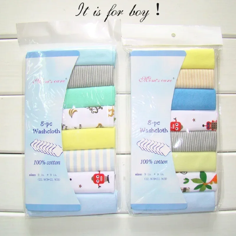 Cotton Newborn Baby Saliva Towel Nursing Towel Baby 8pcs/set 100% Boys Girls Washcloth Handkerchief Dropshipping