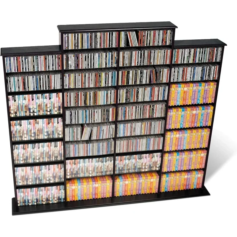 

HOME.4 Column Tall Cabinet Media Storage, 73.5" Wide, Black