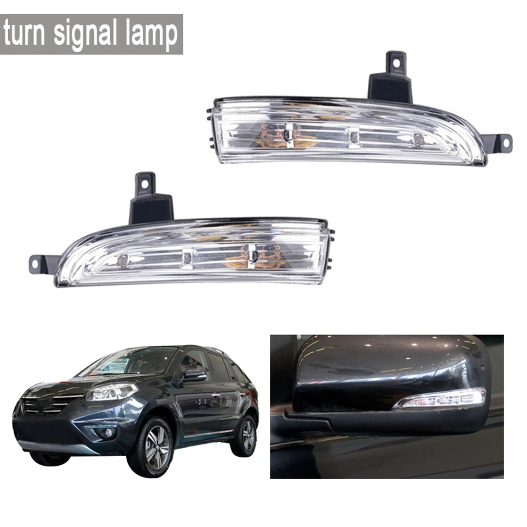 Auto Left Right Side LED Rear View Mirror Turn Signal Light Indicator Lamp for Renault Koleos 2012 2013 2014 2015 2016