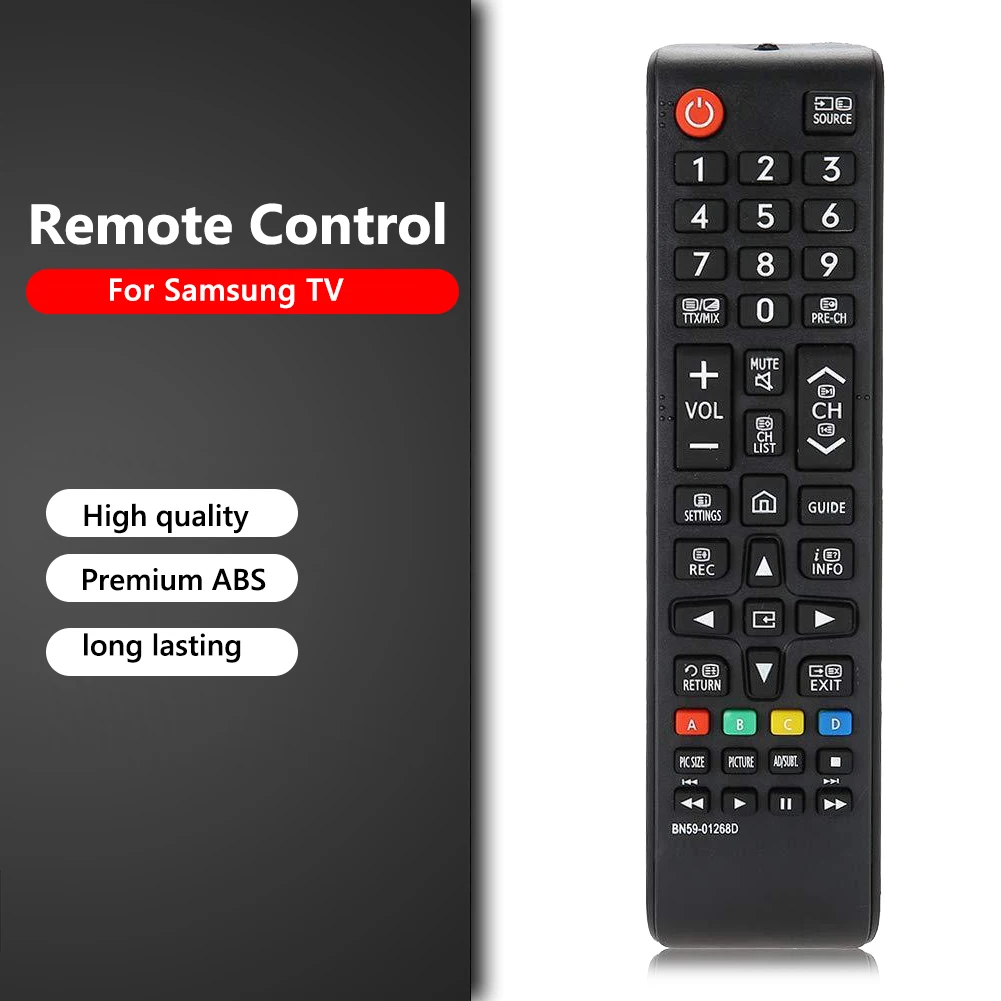 BN59-01268D TV Remote Control Comfortable Grips Remote Controller Battery Powered Replacement Parts for Samsung TV UE40MU6103