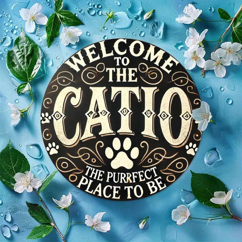 1PC Retro Circular Iron Wall Art - 
