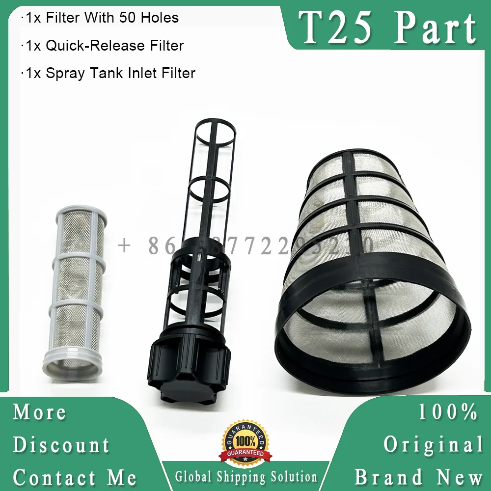 T25 suku cadang Filter tangki air asli, 3 buah Set untuk Dji T20P/T25/T40/T50 suku cadang perbaikan Aksesori Drone pertanian