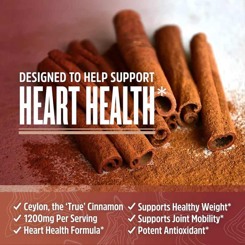 Zhou Ceylon Cinnamon | Supports heart health and joint mobility | Genuine cinnamon from Sri Lanka | 60 capsules