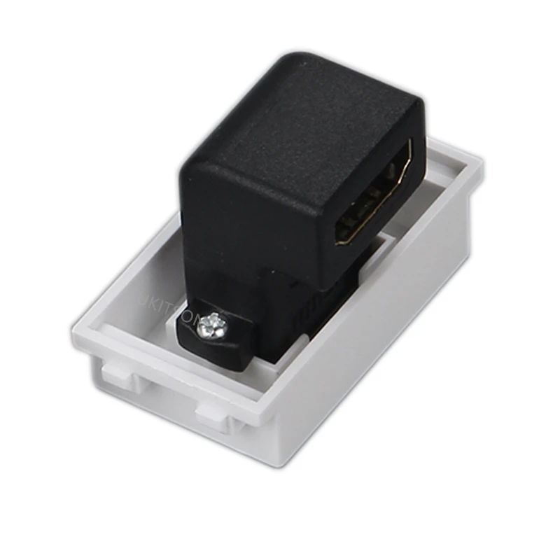 Elbow HDMI2.0 Slot Socket Bending L Shape HDMI-Compatible Female Plug For Projector DVD HD Connector Wall Panel Module