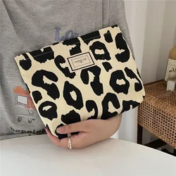 Bolsa de cosméticos grande para mujer, neceser de lona con cremallera, organizador de maquillaje y lavado, estuche de belleza, rosa y Beige