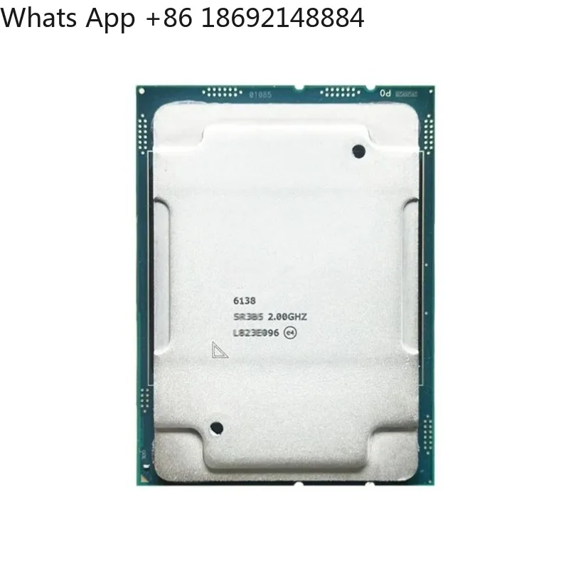 6138 used processor, 2.0GHz, 27.5MB smart cache, 20 cores and 40 threads, 125W power consumption, LGA3647 slot