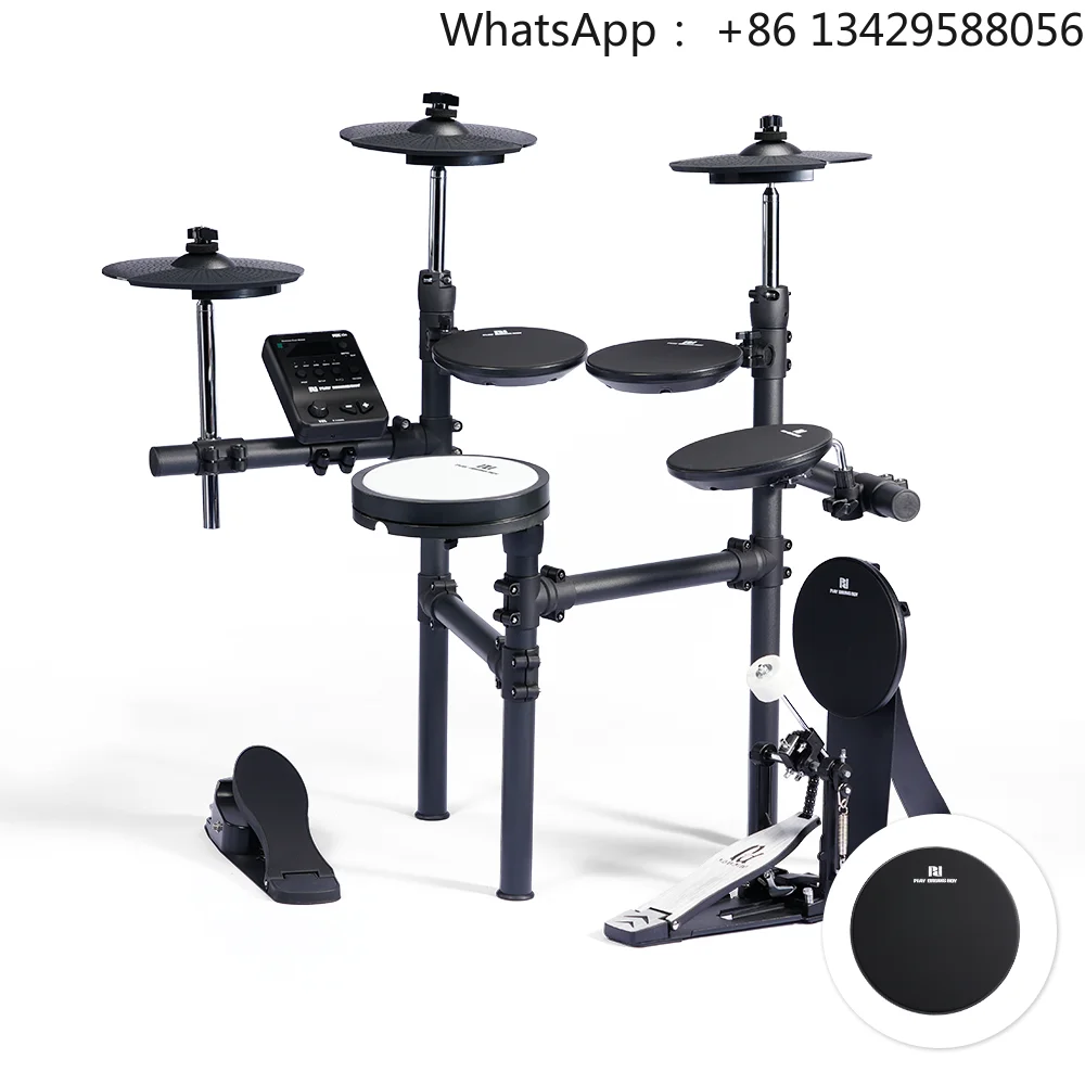 PDX150 New Generation Upgraded Double Layer Aluminum Metal Electronic Drum Kits Cowhide Drum Heads Rechargeable Battery