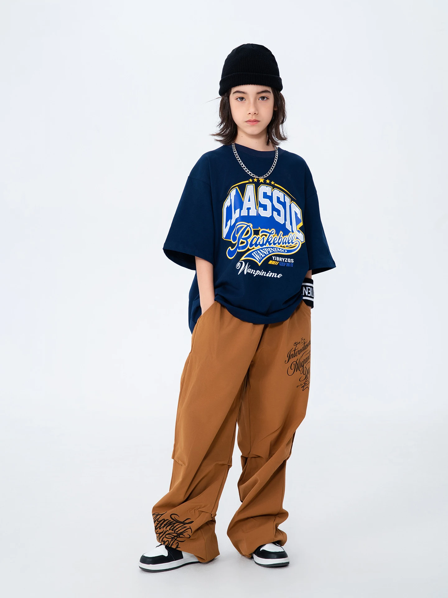 2025 เด็กชายห้องบอลรูมHip Hop Danceเครื่องแต่งกายสําหรับสาวหลวมเสื้อกางเกงStreet Dance Jazzเสื้อผ้าDQS19983