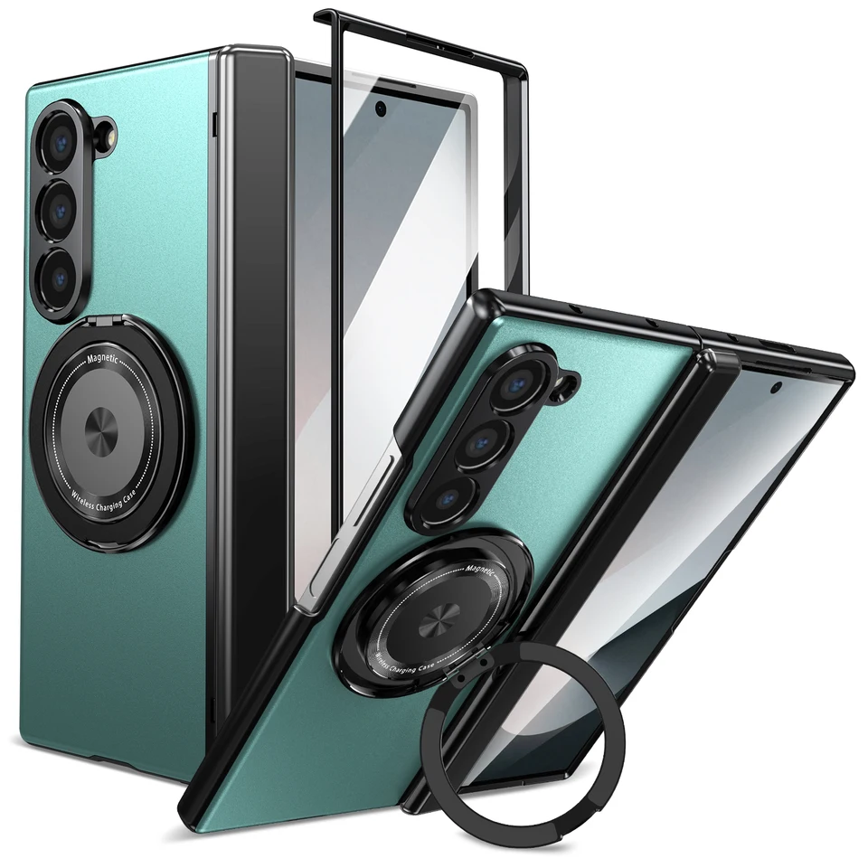 Funda VIETAO de Aleación de Aluminio y PC para Z Fold 8, con Soporte Metálico Magnético Rotatorio 360° para Galaxy Z Fold 7/6/5/4 2
