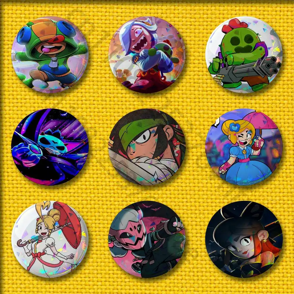 Game B-Buzz S-Stars L-Leons S-Spike Badges 75mm 25mm 44mm 32mm 58mm Round Pin Brooch Souvenir Clothes Cosplay Gift Accessories