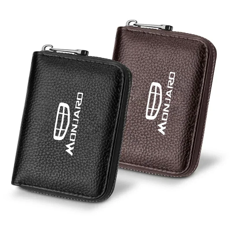 Car Driver\'s License Holder Card Bag Driving ID Card Storage Bag Wallet For Geely Monjaro Xingyue L 2022 2023 2024 Clubman