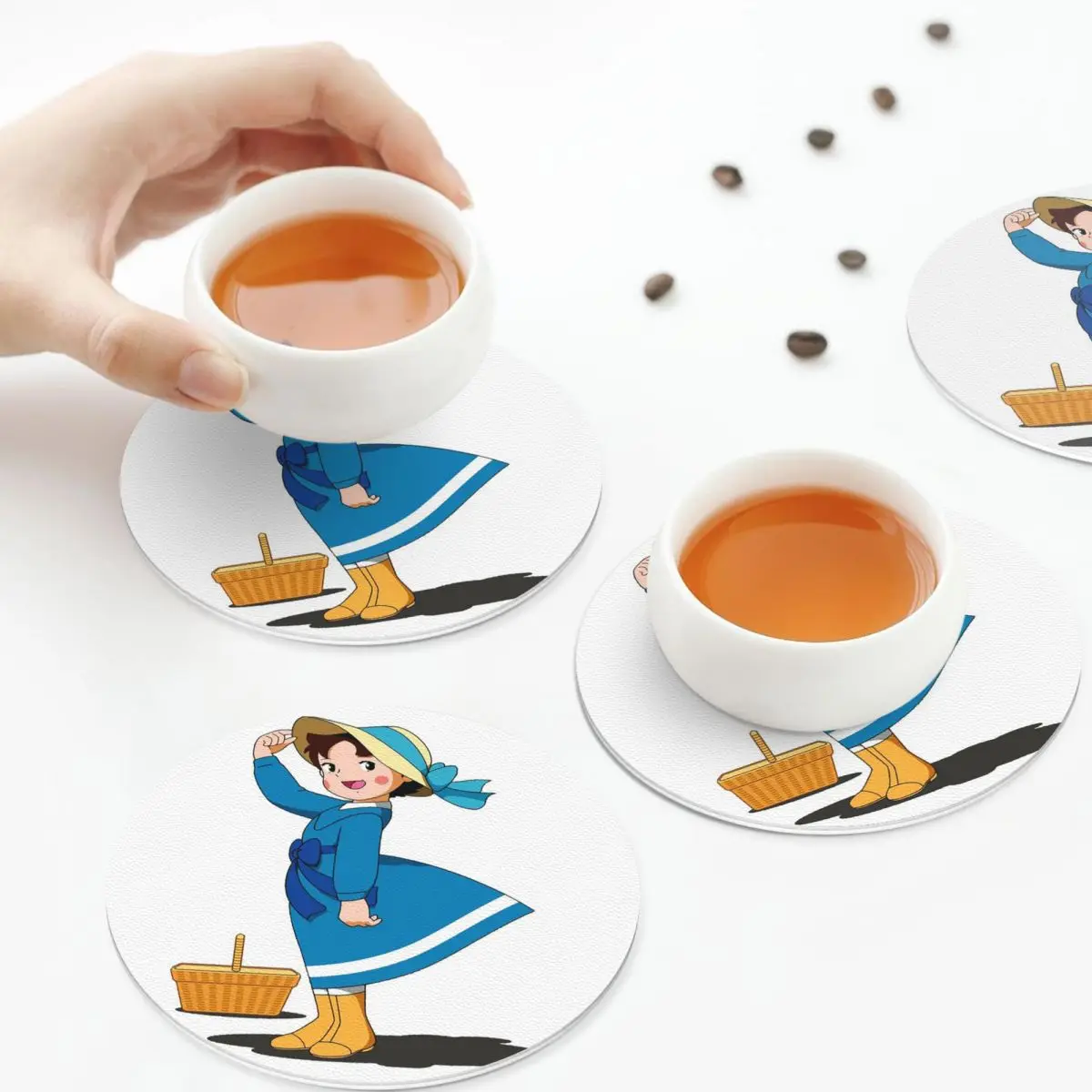 

Heidi Coasters Kitchen Placemats Non-slip Insulation Cup Coffee Mats For Decor Home Tableware Pads Set of 4