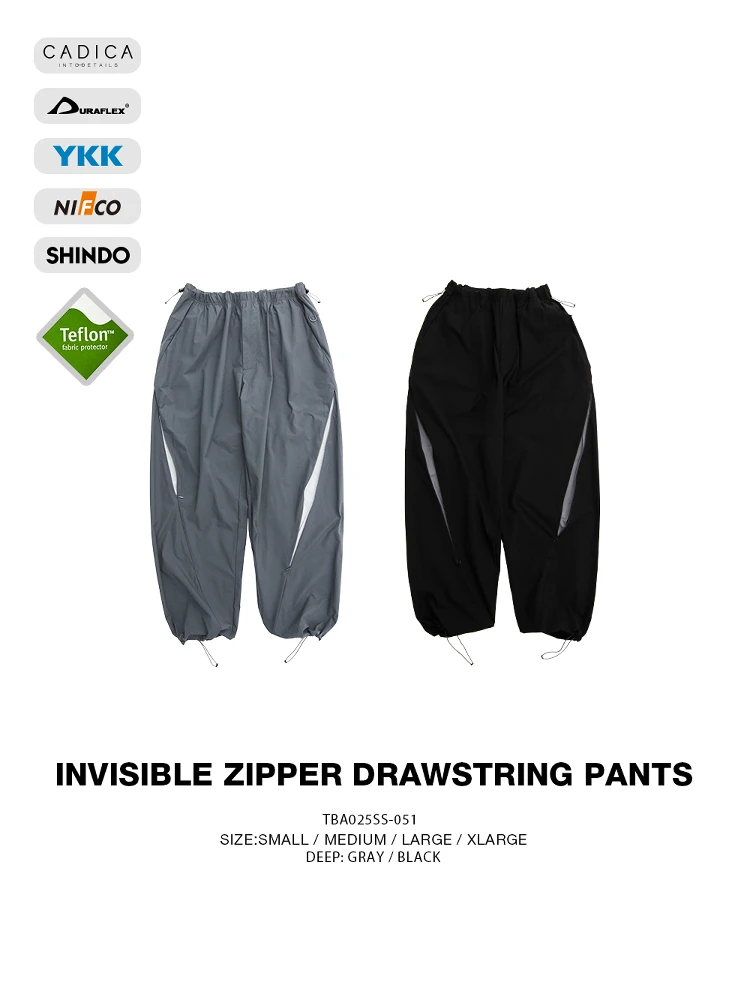 

ALLER 2025 новые мужские модные прямые брюки с завязками, футболенепроницаемое специальное фторковое пальто с манжетами, дышащие повседневные брюки