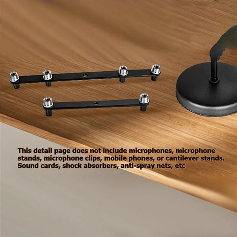 Stand Mount Brackets Mic Holder Microphone Bar Base Rods With 3/8 Inch Thread Screws
