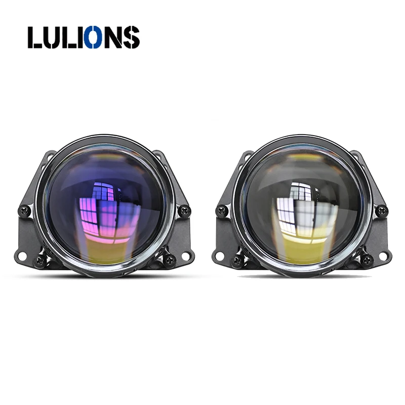 Lulions Car LED Headlight LED Bi Light Projector Lamp With H7 H4 HB3 HB4 9005 9006 6000K Clips Auto LED Lamp Turbo Fog Light 12V