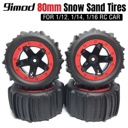 9IMOD 4pcs RC 1/16 1/14 Snow Sand Paddles Buggy pneumatici Hex 12mm ruote per pneumatici per Wltoys 144001 124018 HBX MJX ZWN SMAX 1625 RH1635