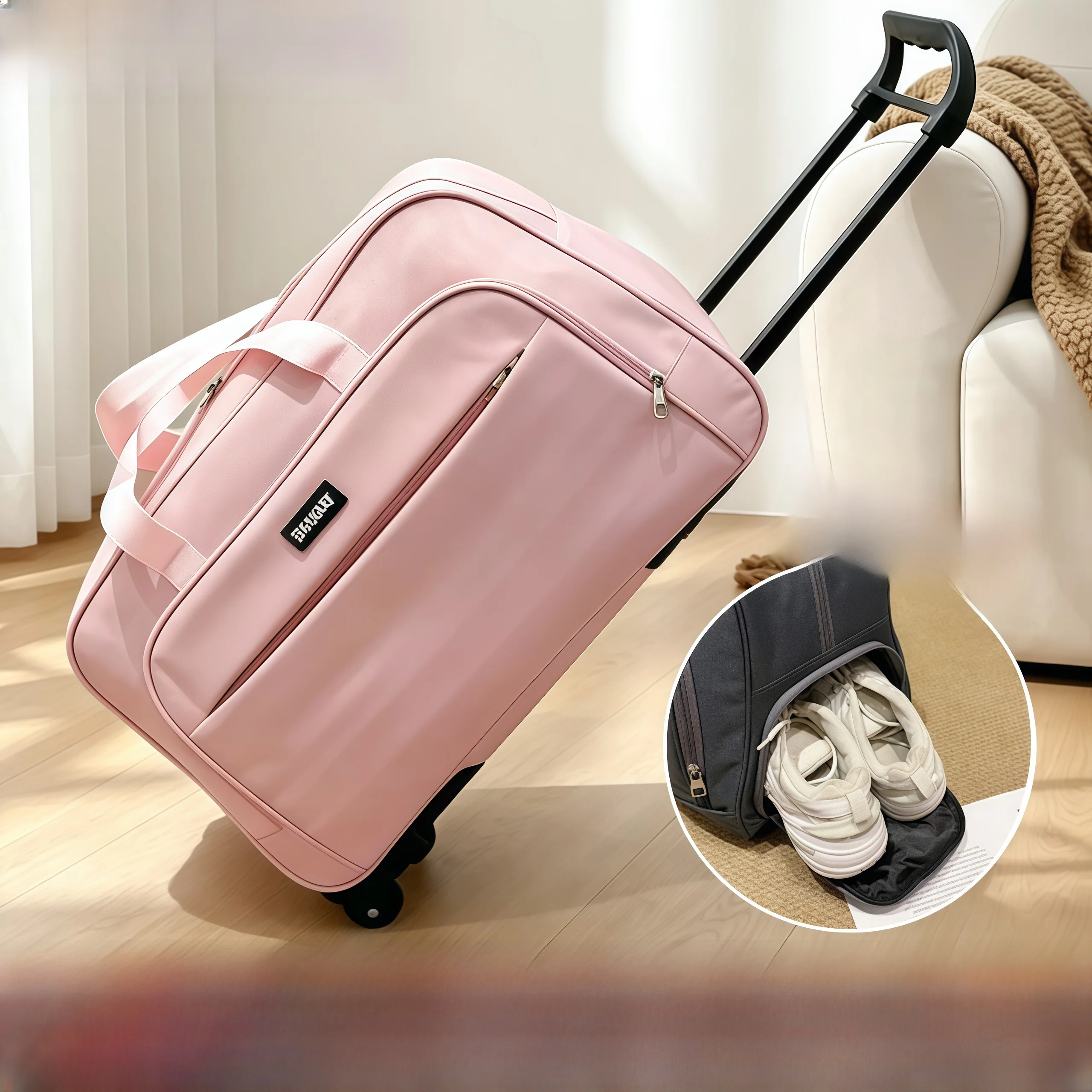 fashionable-student-travel-bag-with-wheels-short-trip-storage-bag-luggage-with-handle-vietnam-made-summer-collection