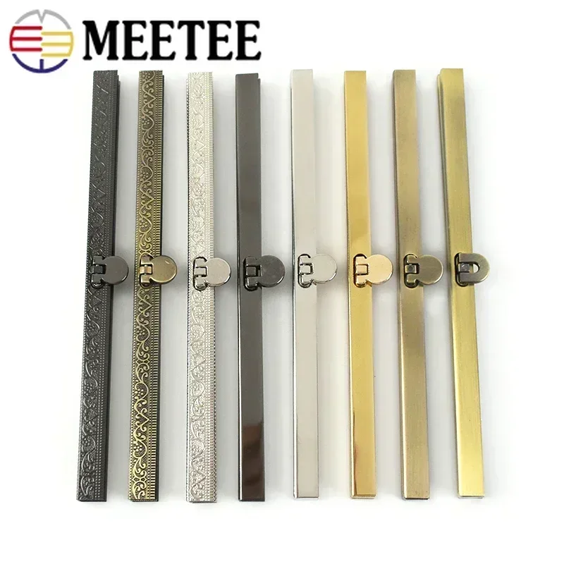 2/5Pcs Meetee Metal Bag Purse Frame Buckles Wallet Handbag Part Decoration Lock Clip Clasp Closure Hook DIY Hardware Accessories