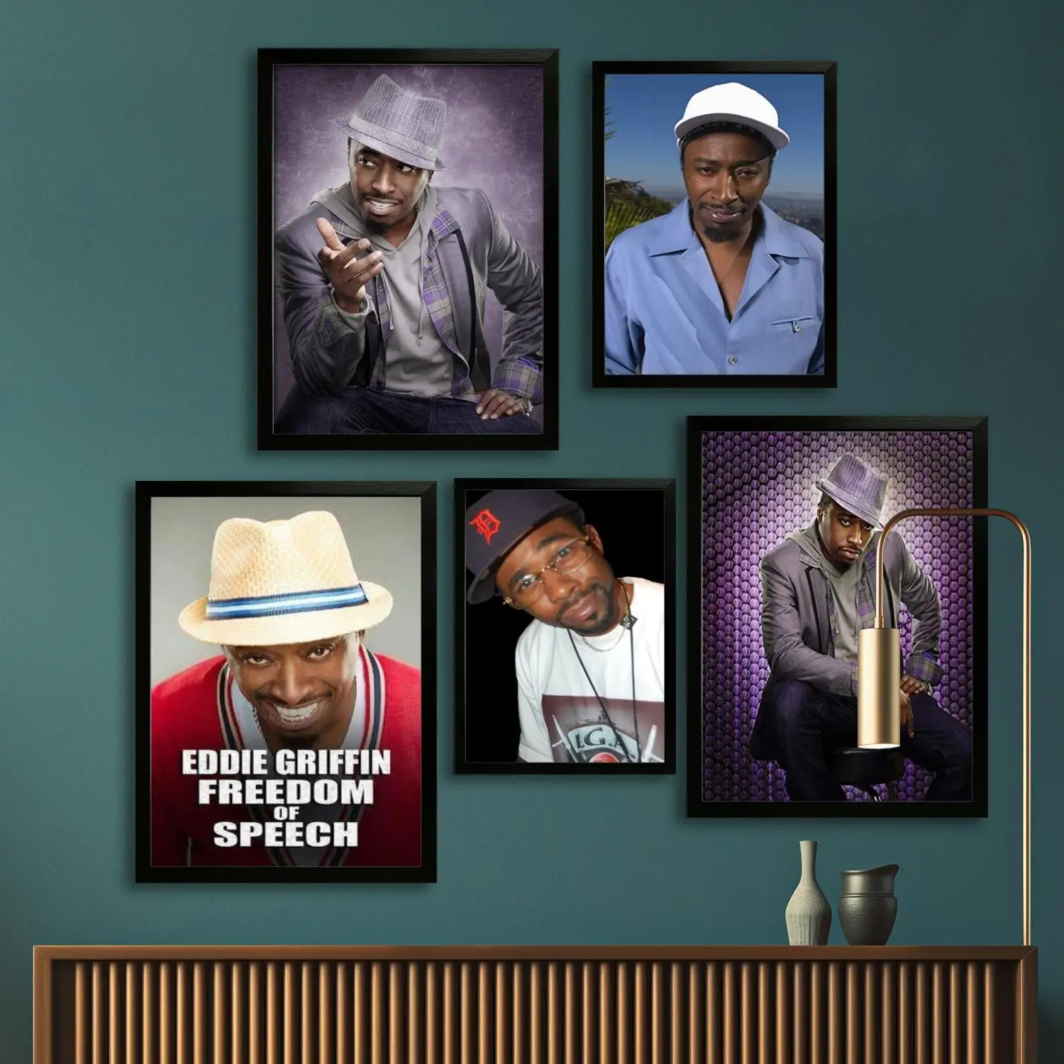 ملصق فني من القماش Eddie Griffin وفن جداري، طباعة صور، عائلة حديثة، ديكور غرفة النوم، ملصقات، لوحة زخرفية