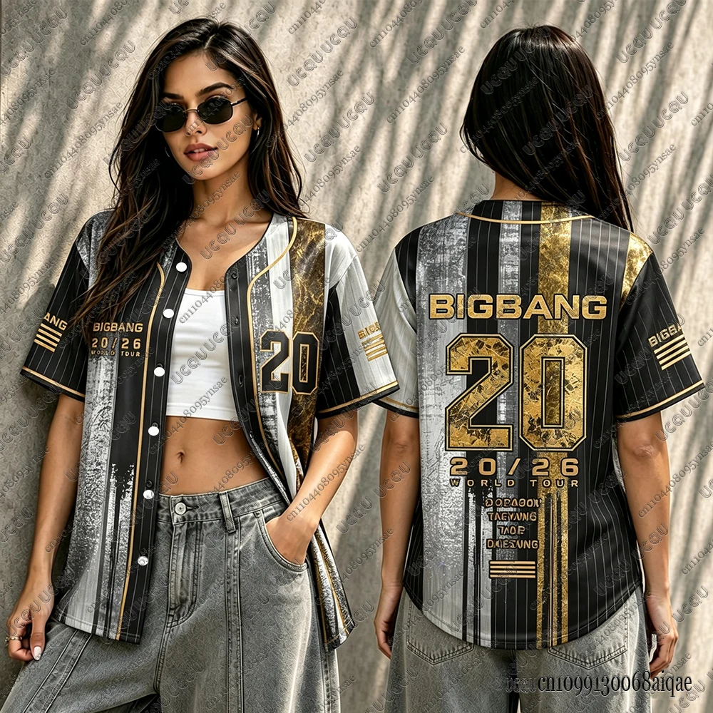 Koreanische Kpop 2026 World Tour Baseball-Trikots für Frauen Big Bang 20. Jubiläum Mesh-Sport-Baseball-Trikots Y2K Konzert-Trikot – Detail 12