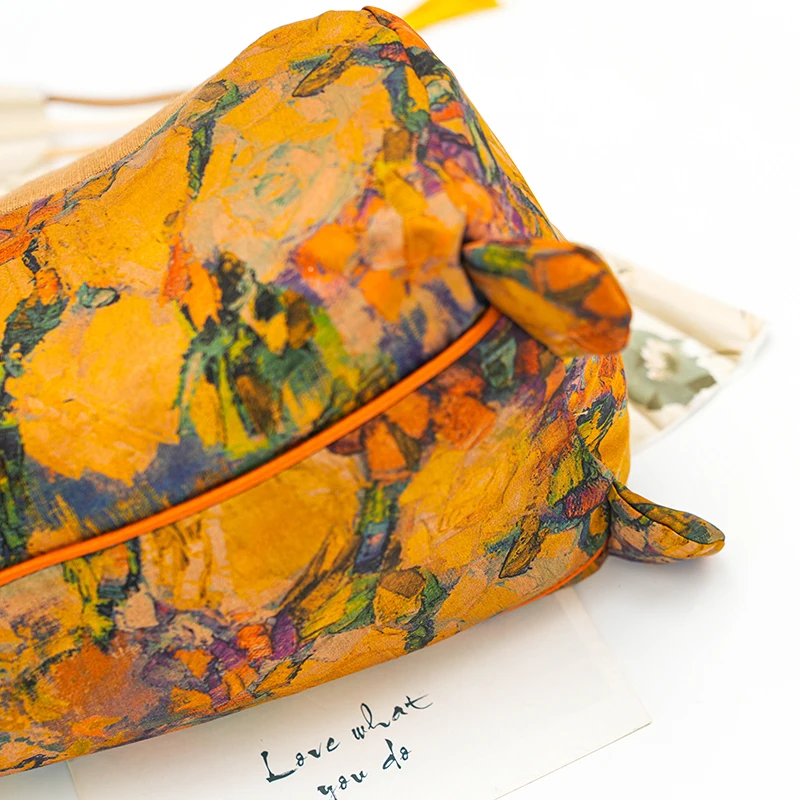 

Sweat absorption, mulberry silk pillowcase flowers and plants, adjustment, pillow, neck protection