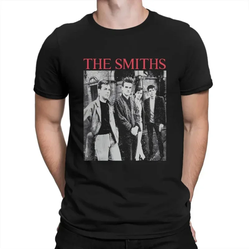 The Smiths Rock Band Creative TShirt for Men Morrissey Round Collar Basic T Shirt Hip Hop Birthday Gifts Streetwear