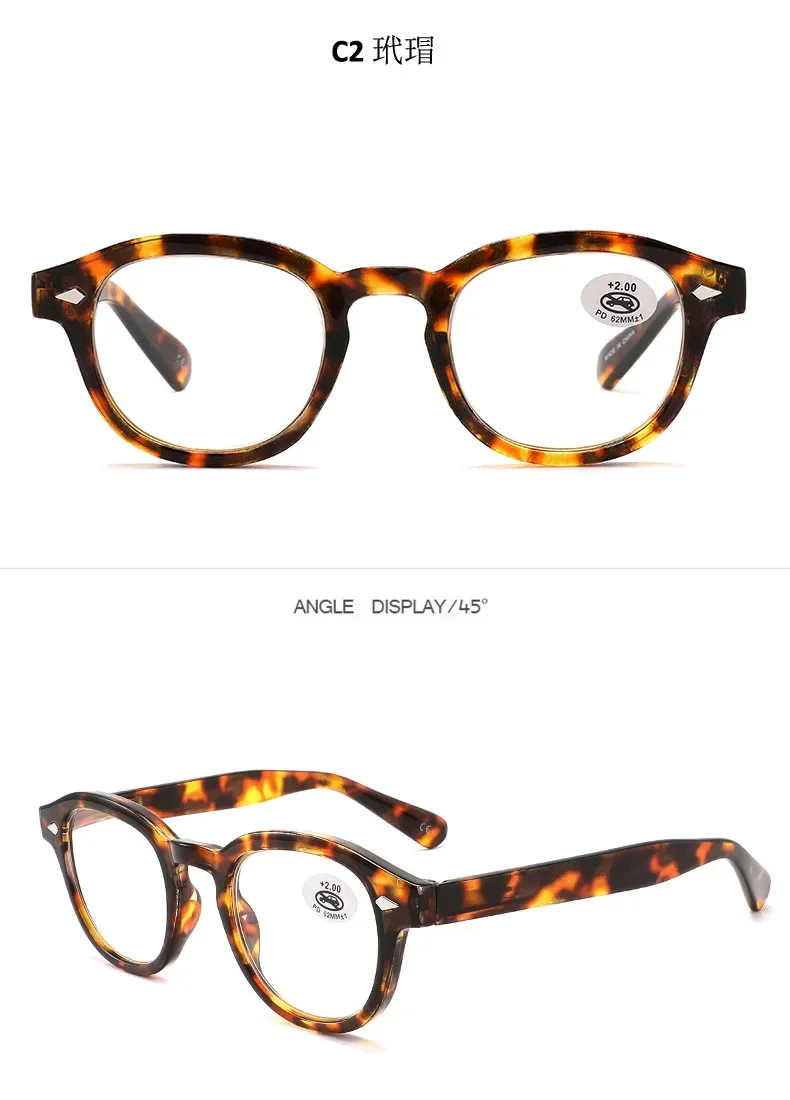 +1,0 ~ +4,0 Reisnägel Kunststoff Presbyopiebrille Ovale neutrale Lesebrille Farbblockierte Schutzbrille – Detail 3