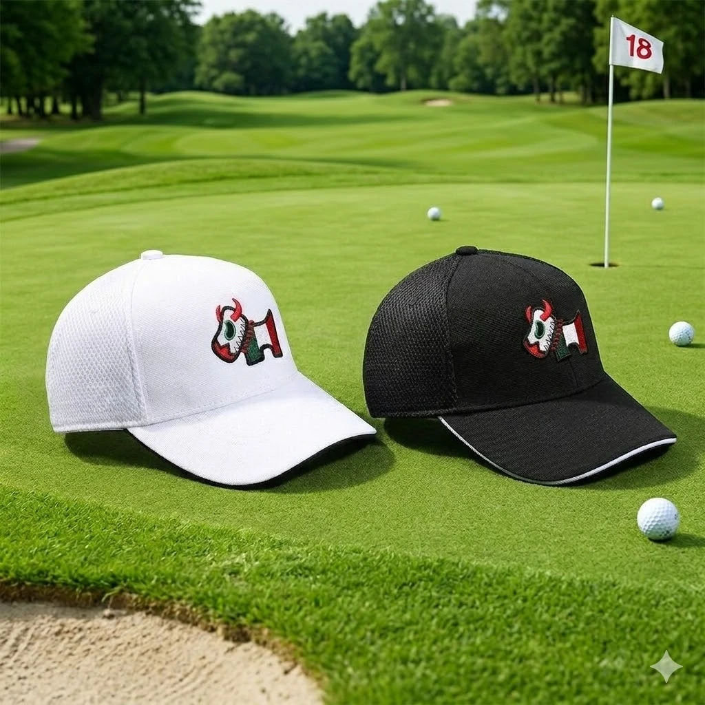 

Korea Style 3D Bull Embroidery Golf Cap Premium Luxury Baseball Hat Women Men Outdoor Sunshade Sports Streetwise Golfwear