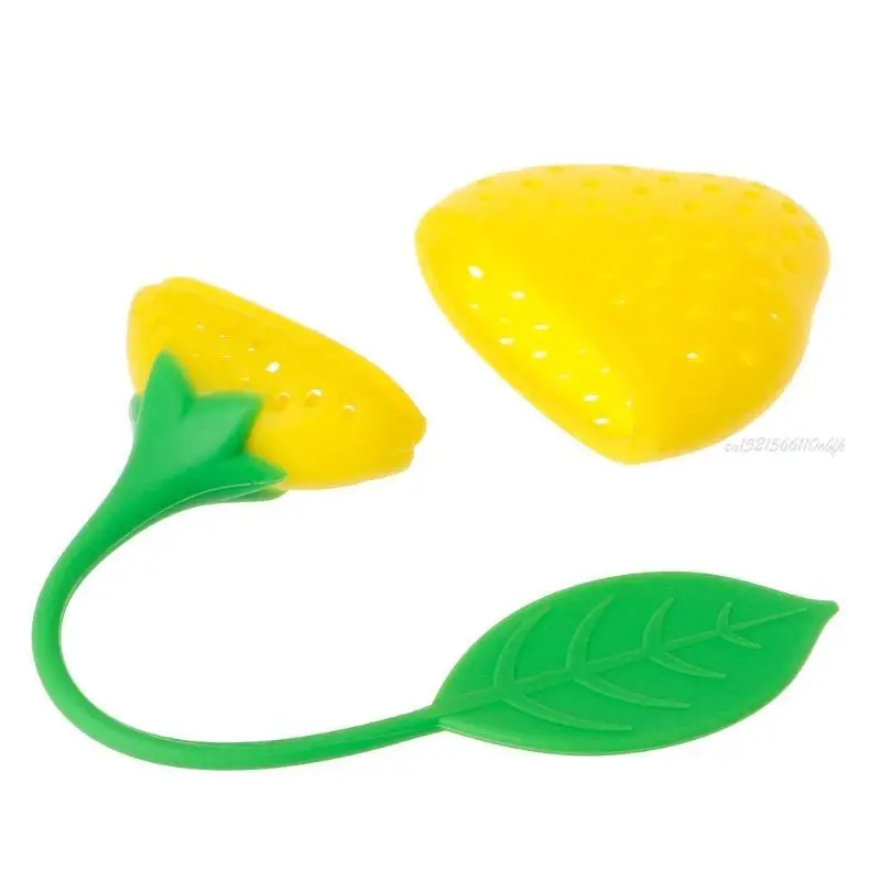 27rb милый силиконовый клубничный чайный лист -ситеч