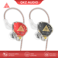 Original QKZ AKX IEM Monitor Level Headphone Transparent In-Ear Wired Earbuds With Mic HiFi Bass Stereo Muisc Earphone AUX 3.5MM