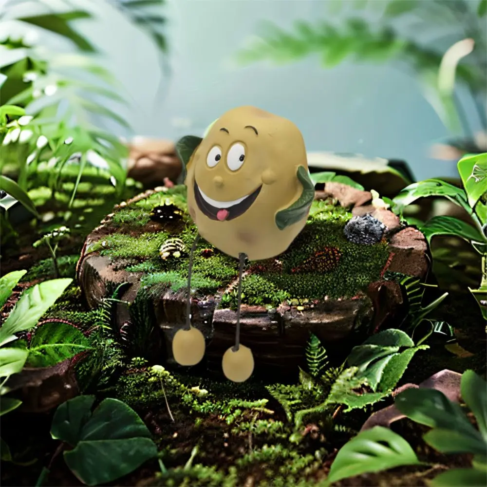 الكرتون الفاكهة الخضار تمثال الأفوكادو البروكلي البطاطس الجزر سطح المكتب الحلي الحرف اليدوية الراتنج الحرف #2