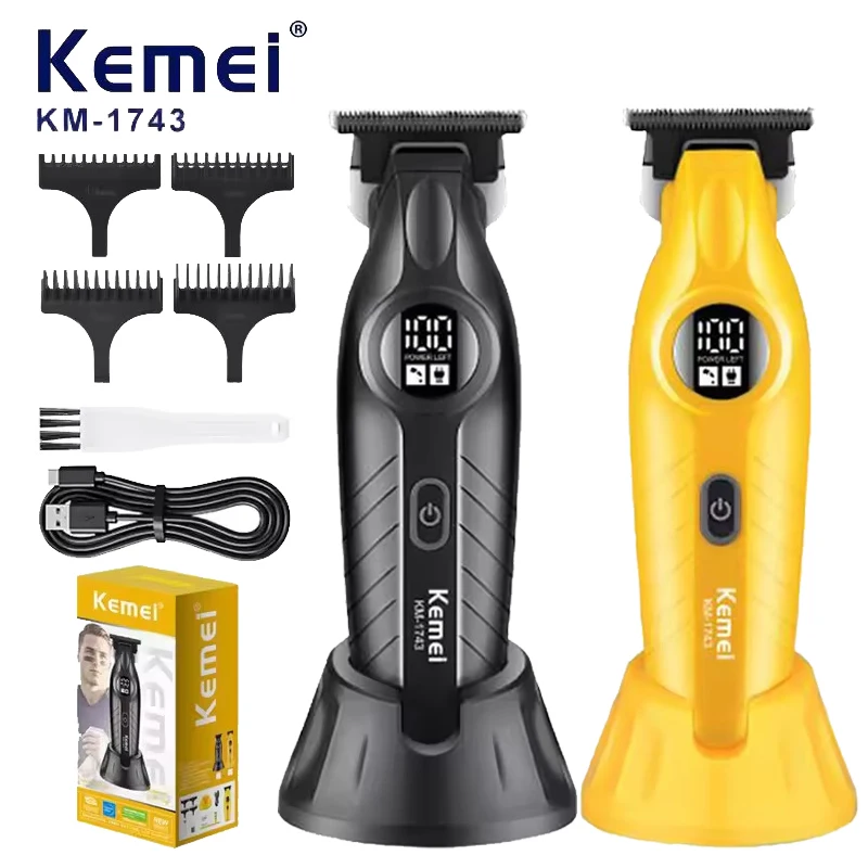 

KM-1743 Professional Hair Clippers Set for Men Wireless USB Charging Hair Trimmer Machine Men's Professional Hair Clippers