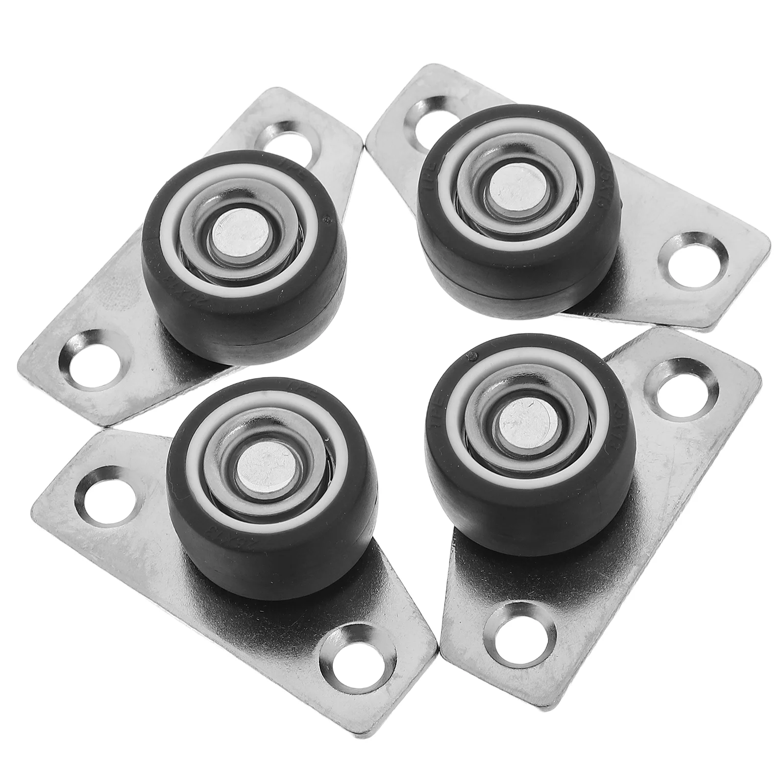 4 Sets Directional Casters Wheel Low Profile Mount The Side Wooden Mini Swivel Drawers Trays Wheels Furniture Silent