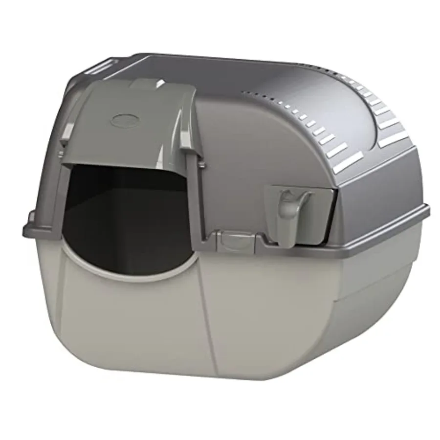 

Premium Roll 'N Clean Self Cleaning Litter Box with Integrated Litter Step and Unique Sifting Grill for Quick Maintenance Large