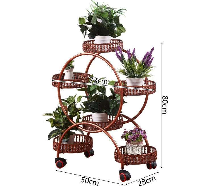 

Outdoor Multi-layer Plant Stand, with Built-in Shelf for Balcony Flower Stand Room Flower Pot Plant Flower Stand Rack Shelf/