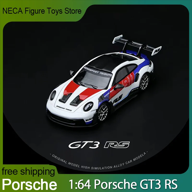

Original Model 1:64 Scale Porsche 911 992 Gt3 Rs Carbon Fiber Texture Alloy Diecast Car Model For Adult Collection Display Toy