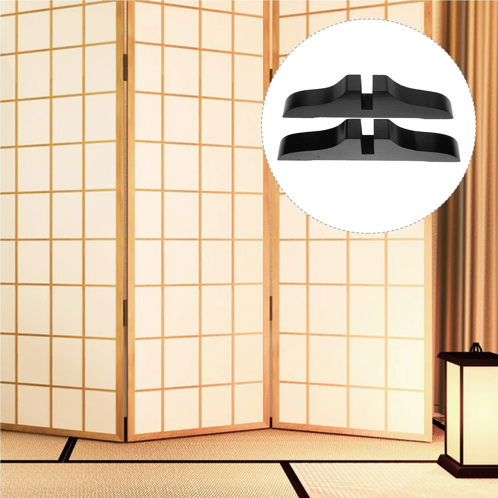 

2pcs Wooden Divider Base Thickened Stand For Screen Partition Support Home Office Thickened Divider Stand Privacy Dividers Bases