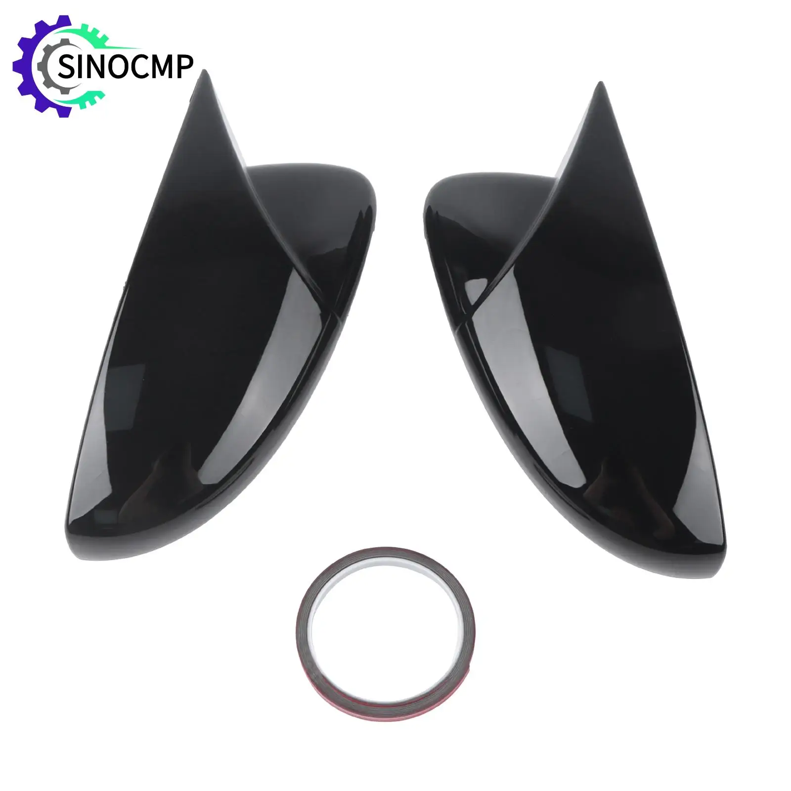 

SINOCMP 1Pair Car Rearview Mirror Caps For VW Beetle A5 CC Eos Passat B7 Scirocco Sagitar Jetta Euro MK6 2008-2018 Auto Parts