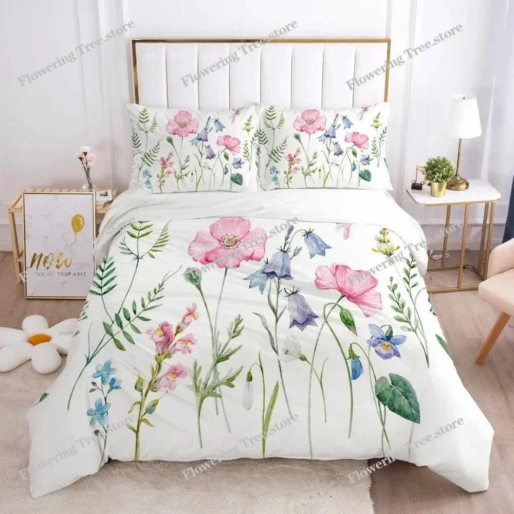 3D Printed Classic Duvet Cover Sets Flower Butterfly King Queen Full Twin Double Quilt Covers Pillowcases Bedding Set 6