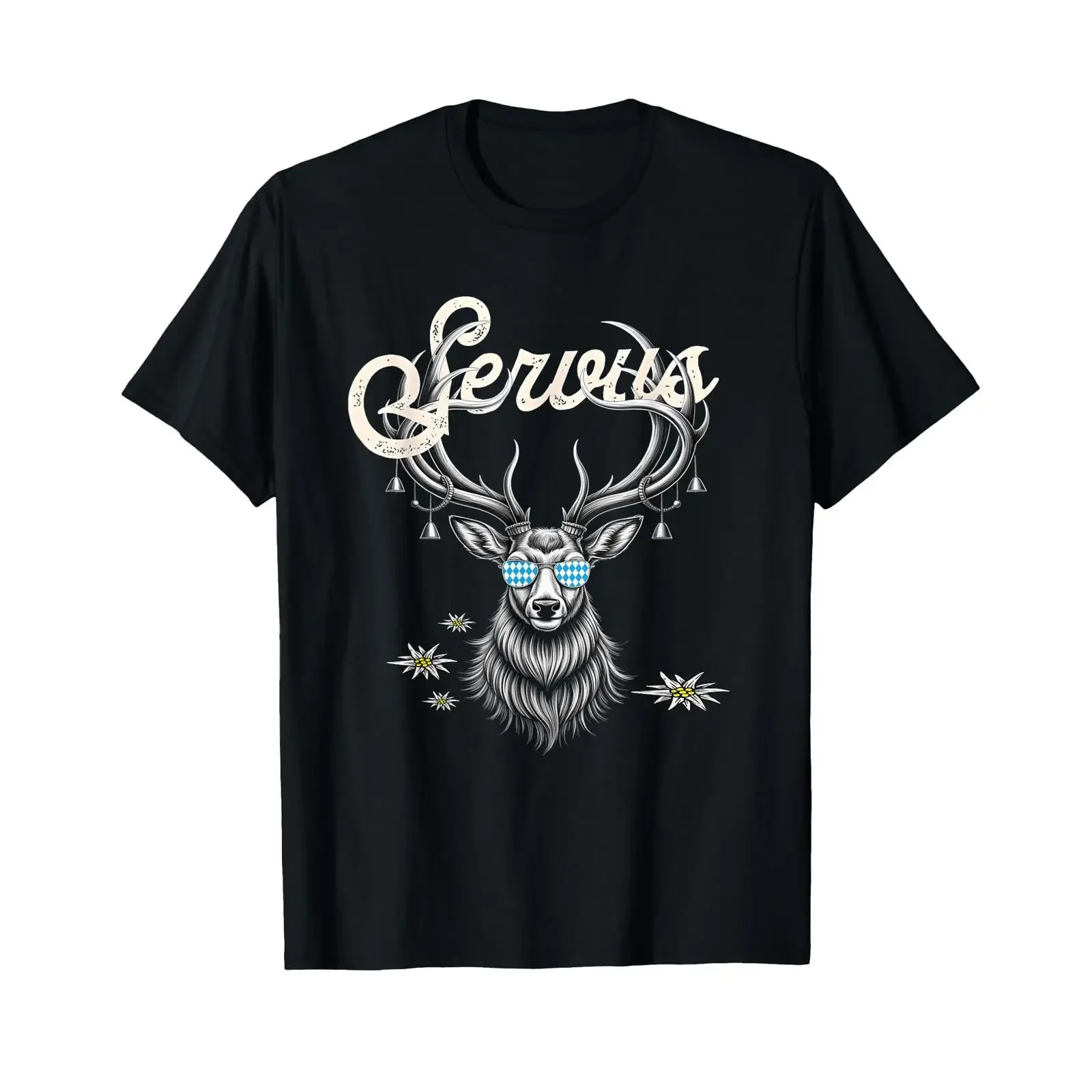 Servus Trachten Herren Women's T Shirt vintage Washed designer clothes Stylish Breathable Slightly Top For Everyday Wear