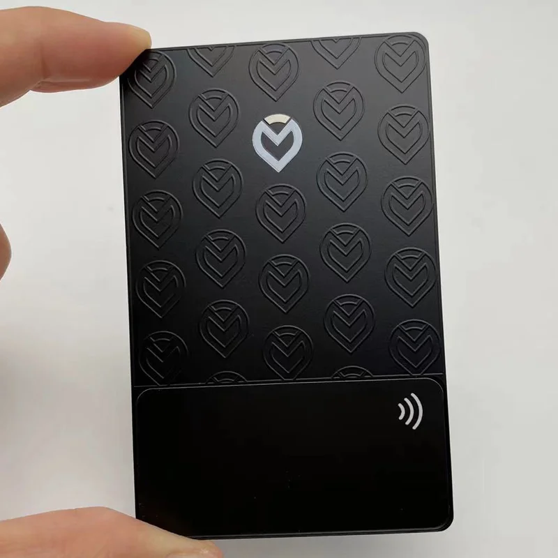 

Customized product Custom Highly Efficient Fast Reading Smart Metal Matte Black Business Hotel VIP NFC Card