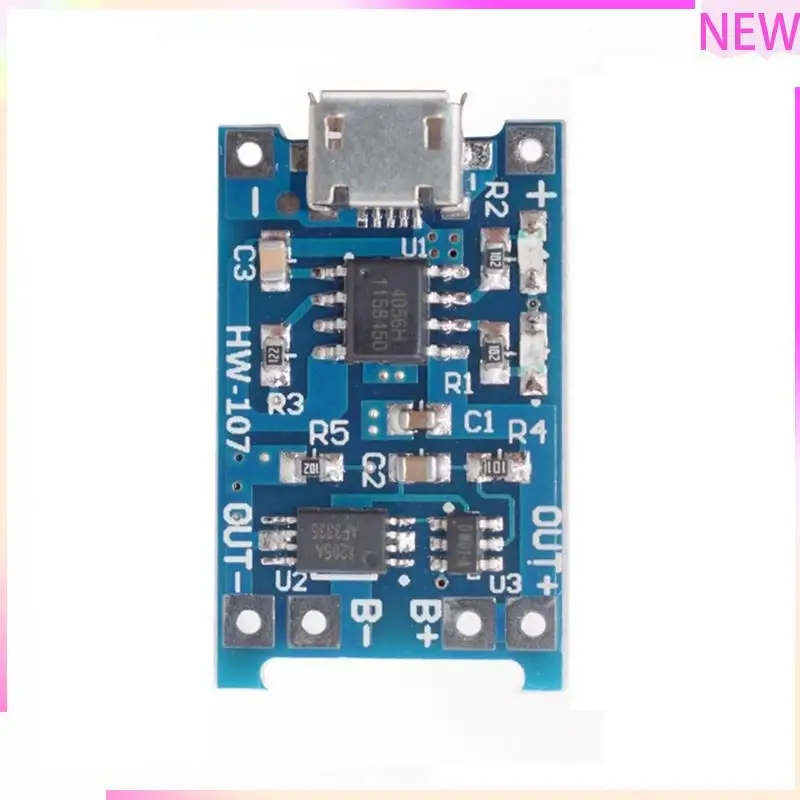 B27B 50 PCS TP4056 Micro-USB 18650 Lithium Battery Charging Board 5V 1A Charger Module Blue PCB
